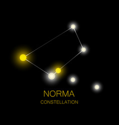 Norma Constellation Bright Yellow Stars