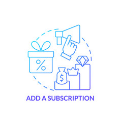 Add Subscription Blue Gradient Concept Icon