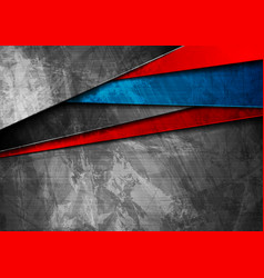 Grunge Tech Material Blue And Red Background