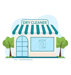 Dry Cleaning Store Service With Washing Machines