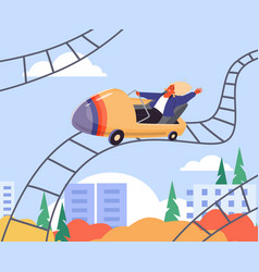 Amusement Park Roller Coaster Ride Banner