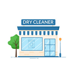 Dry Cleaning Store Service With Washing Machines