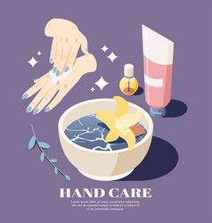 Hand Skin Care Isometric Background