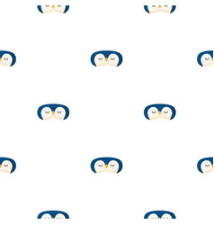 Penguin Blue Color Geometric Seamless Pattern