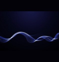 Wavy Abstract Background From Light Dots On