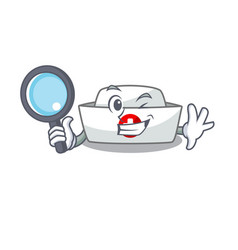 Cool And Smart Nurse Hat Detective Cartoon Mascot