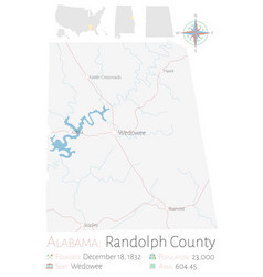 Map Randolph County In Alabama