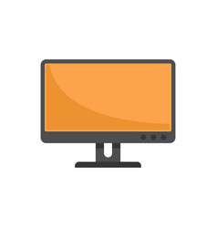 Office Monitor Icon Flat Screen Computer