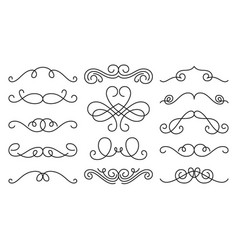 Vintage Swirl Line Flourish Curl Text Page Divider