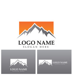 Black And Blue Mountain Logo Design Template