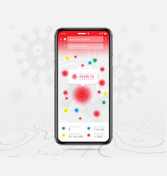 Covid-19 Mobile Map Tracker Smartphone