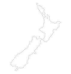 Dot Stroke New Zealand Map