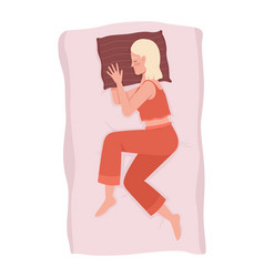 Female Side Sleeper With Arm Under Pillow 2d