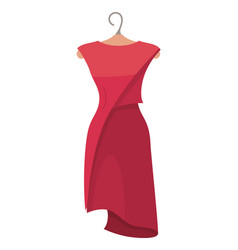 Red Elegant Dress At Hanger Glamour Cloth