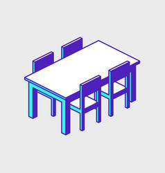 Dining Table Isometric