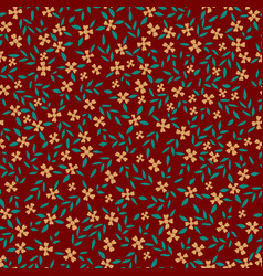 Retro Floral Pattern In Small Flowers