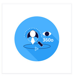 360-degree Customer View Flat Icon