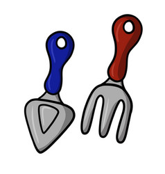 A Small Shovel And Rake Set Of Cartoon