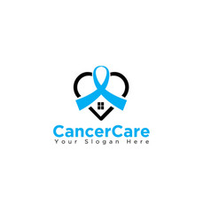 Cancer Care Home And Love Logo Designs