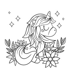 Hand Drawn Unicorn Outline