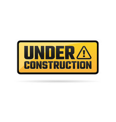 Under Construction Sign And Labels