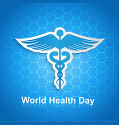 World Health Day Hexagonal Background With