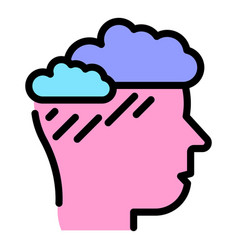 Mind Storm Icon Flat