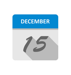 December 15th Date On A Single Day Calendar