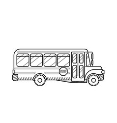 School bus coloring page back to school concept Vector Image