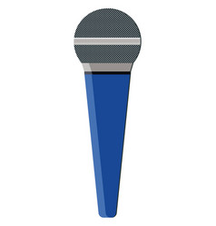 Blue Microphone On A White Background