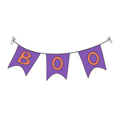 Flag On A Rope With Boo Text Halloween Icon