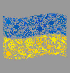 Waving Virus Therapy Ukraine Flag - Mosaic