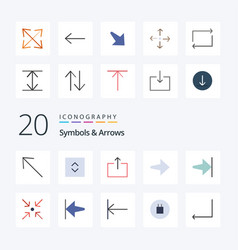 20 Symbols Arrows Flat Color Icon Pack Like Arrow