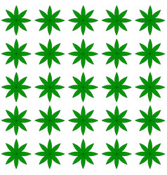 Cannabis Leaves Seamless Pattern On White