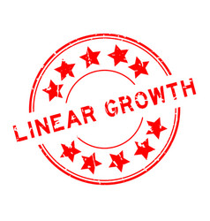 Grunge Red Linear Growth Word With Star Icon