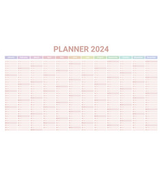 Planner English Calendar Of 2024 Year Template