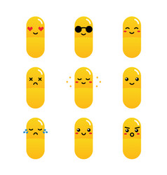 Set Collection Pack Of Pills Emoji Icons