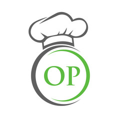 Initial Letter Op Restaurant Logo Template