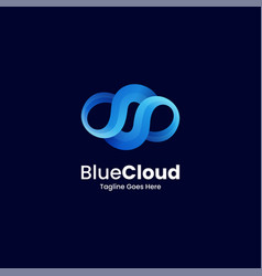 Logo Blue Cloud Gradient Colorful Style