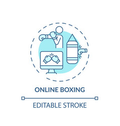 Online Boxing Concept Icon