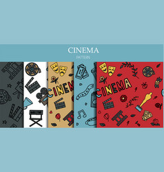 Seamless Pattern With Cinema Tv Shows Series