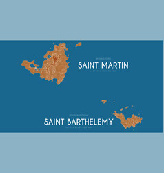 Topographic Map Of Saint Martin And Saint