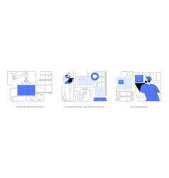 Warehousing Automation Isolated Cartoon