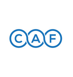 Caf Letter Logo Design On White Background