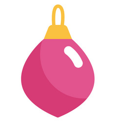 Simple Pink Christmas Toy On A White Background