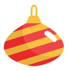 Christmas Tree Toy With Stripes On A White