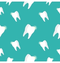 Dental seamless pattern with teeth and Royalty Free Vector