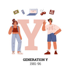 People Generation Y 1981-96 Or Millennial Social