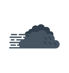 Wind Cloud Icon Flat Rain Forecast