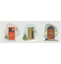 Set Ith X-mas Decorated Home Front Doors